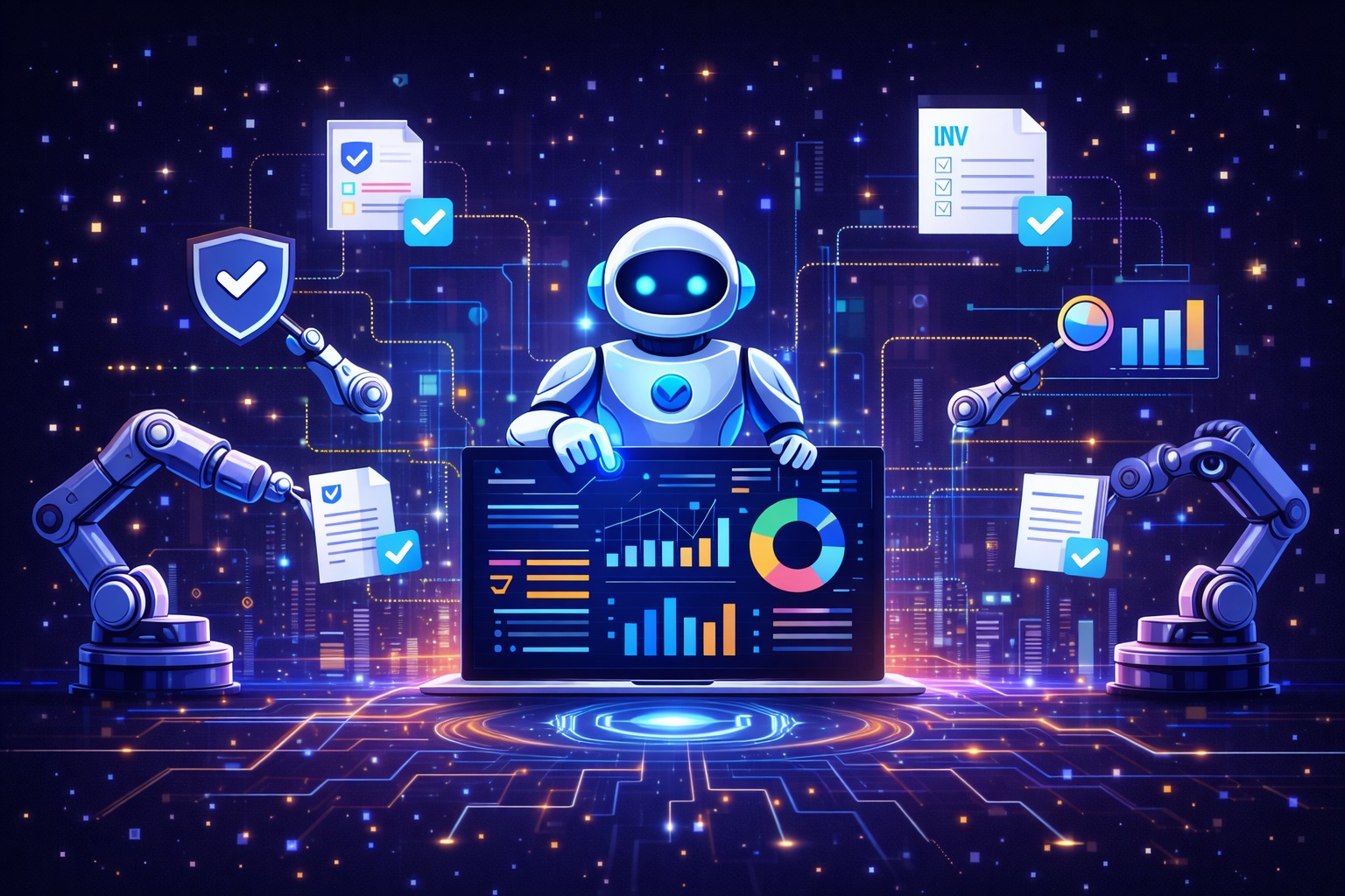 Automation and NetSuite workflows managed by an intelligent system